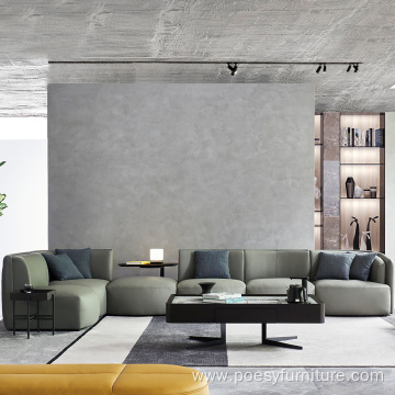 cute combined modern leather sofa furniture for home